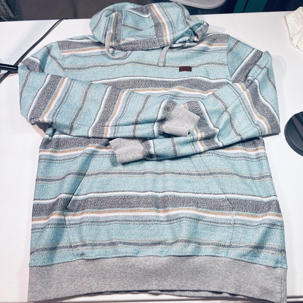 Oneill Men's Baja‎ Style Hoodie Size Medium EUC  Blue Striped
